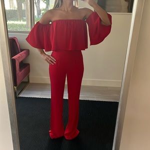 Beautiful red jumpsuit!